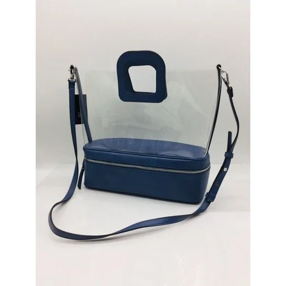 Inc International Concepts Transparent Clear Chambray Blue Sport Tote Bag - Picture 2 of 8